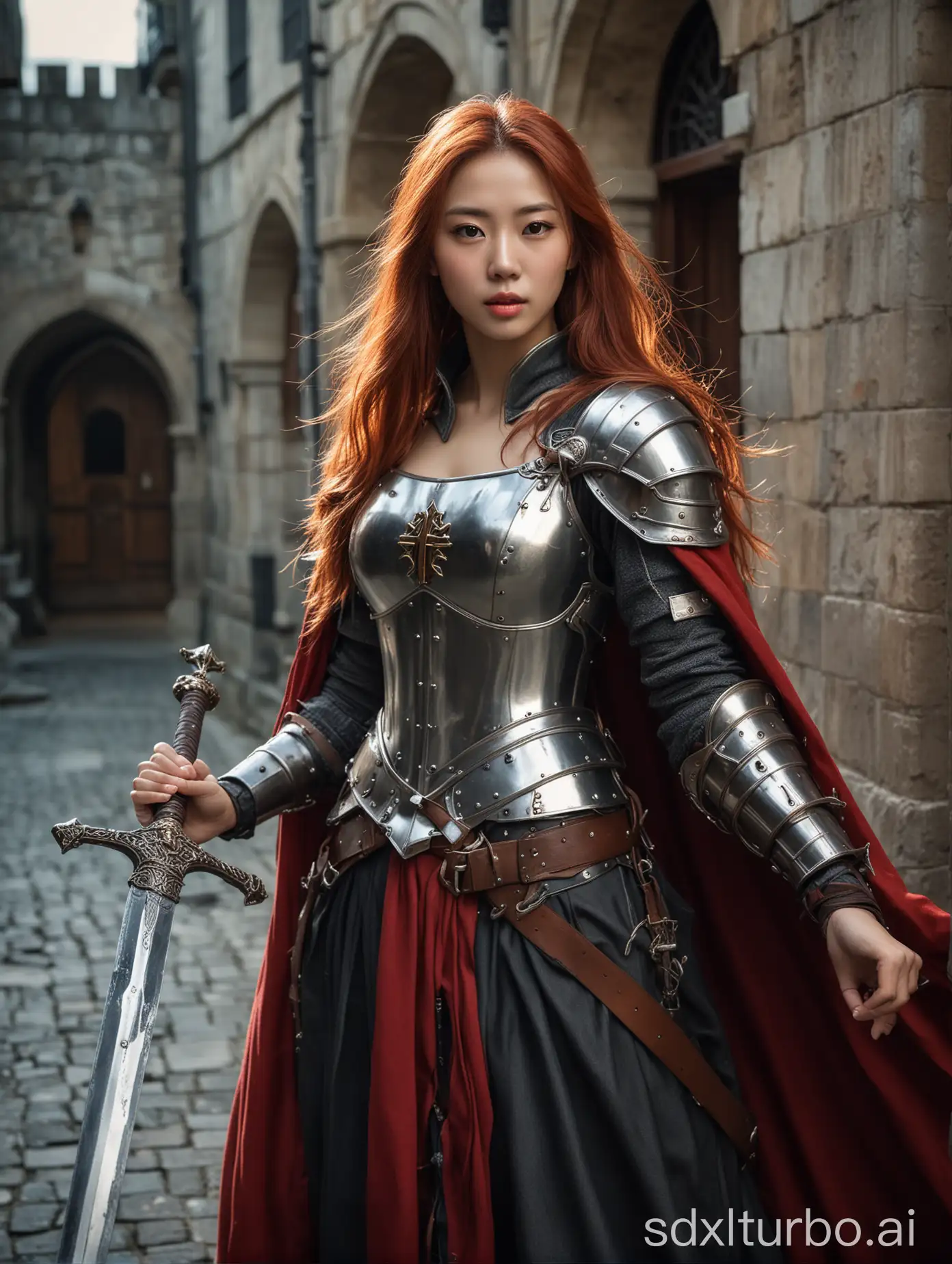 Taiwanese-Singer-as-Medieval-Knight-Beauty-in-Knights-Hospitaller-Costume