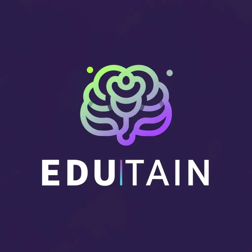 a logo design,with the text "Edutain", main symbol: In response to the evolving educational landscape, we propose a decentralized educational ecosystem on the Web3 platform. Our vision integrates blockchain technology and decentralized governance to empower stakeholders, foster competition, and redefine education for the digital age. Join us in shaping a future where learners, parents, and educators collaborate in a transparent and dynamic ecosystem.,complex,be used in Education industry,clear background
