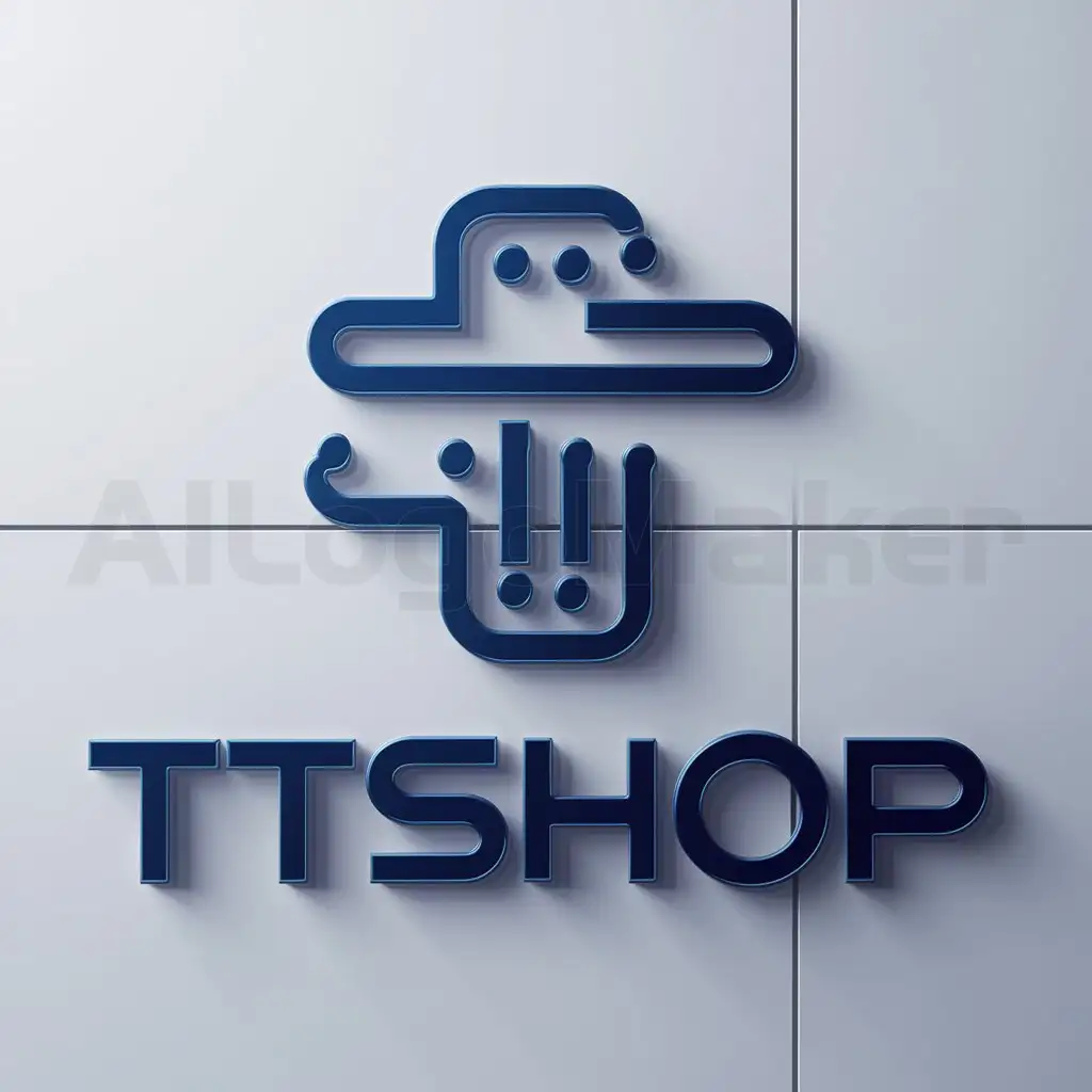 a logo design,with the text "TTSHOP", main symbol:revente,complex,be used in Internet industry,clear background