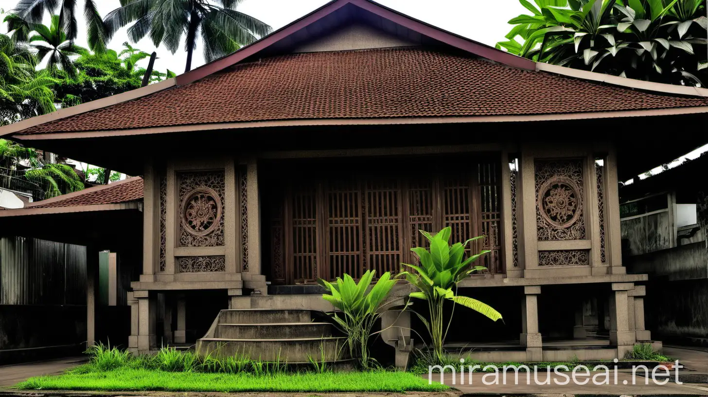 Traditional Indonesian House from the 19th Century