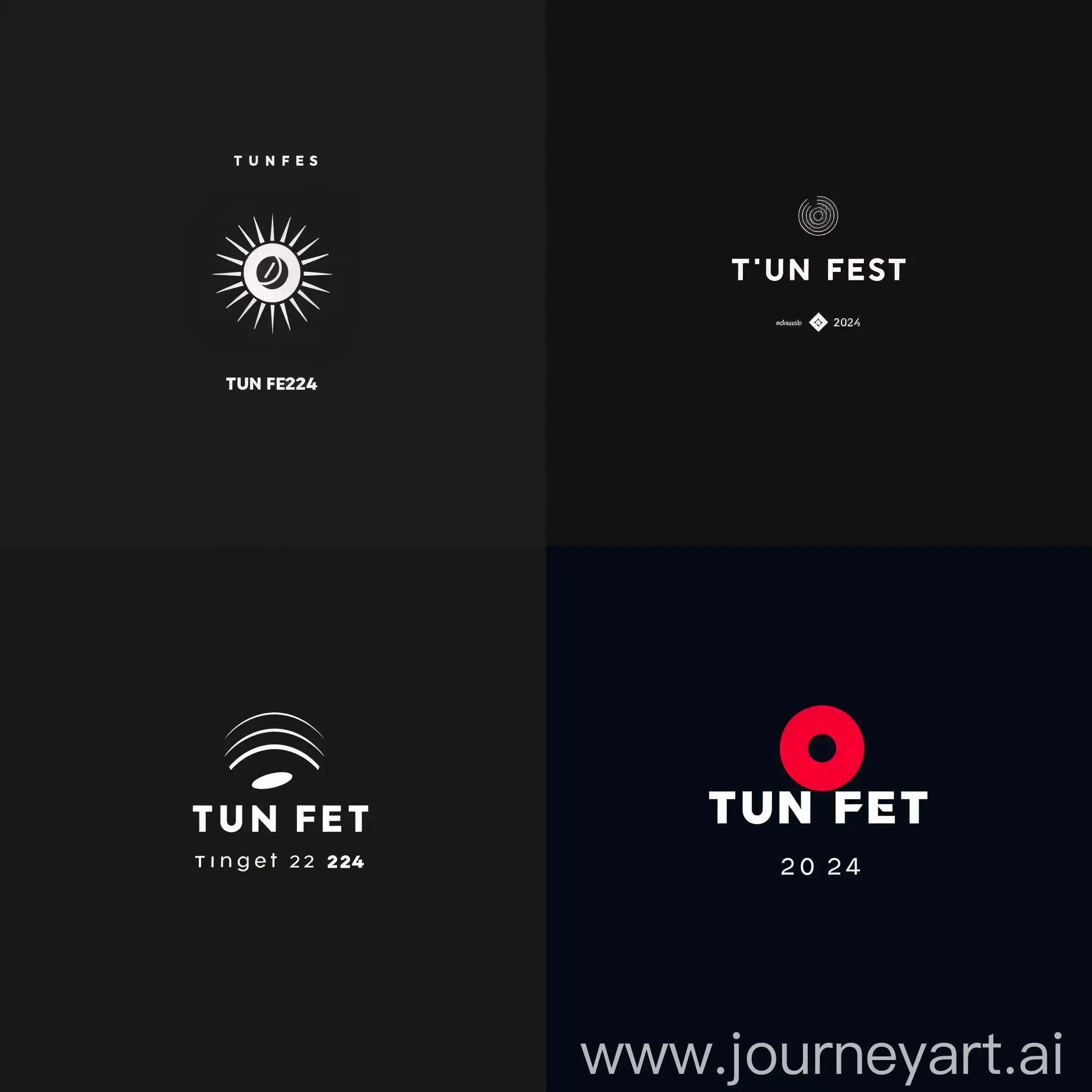 Logotype for music festival "Tune fest" , minimalistic , logo is need to bee similar to ligo of "Eurovision 2024"