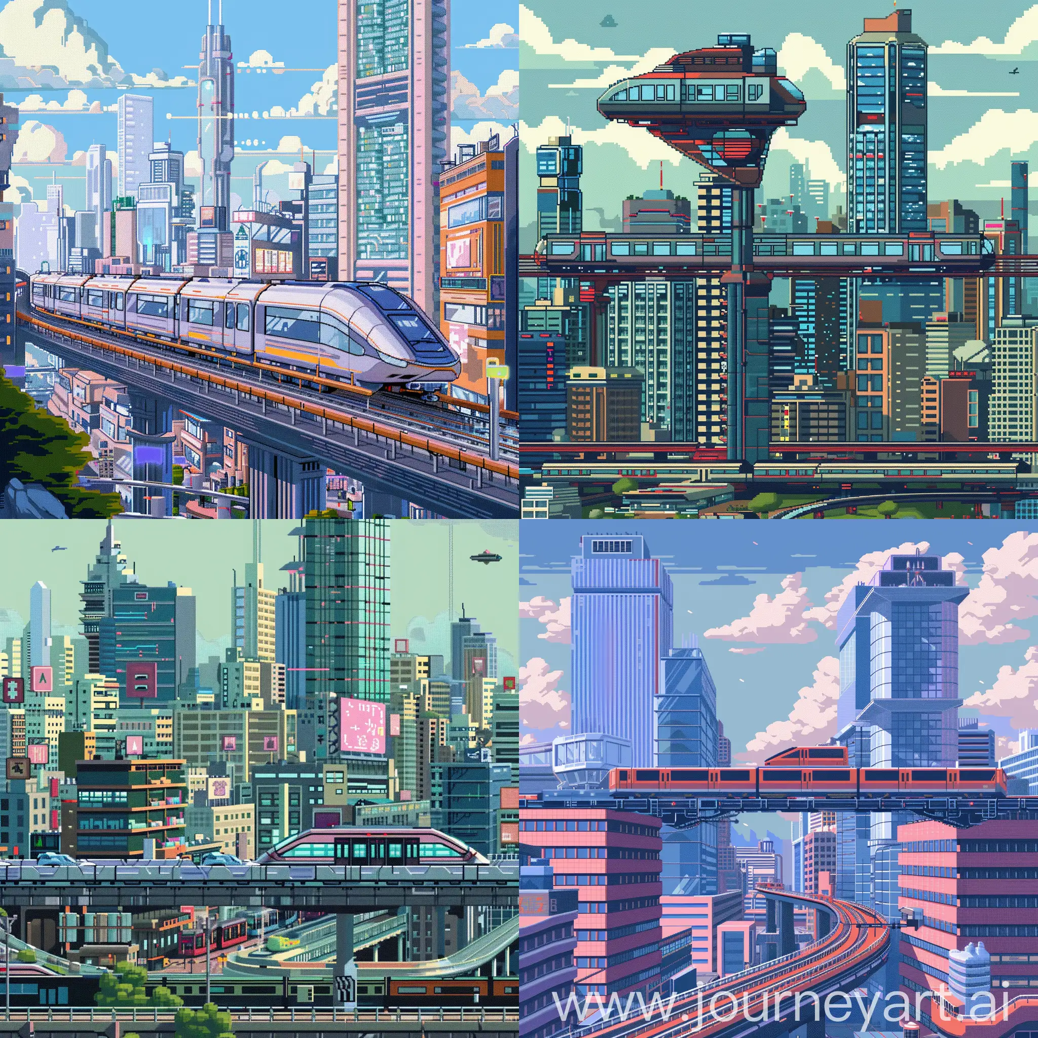 Futuristic-Pixel-Art-Cityscape-GlassEncased-Buildings-and-Monorail