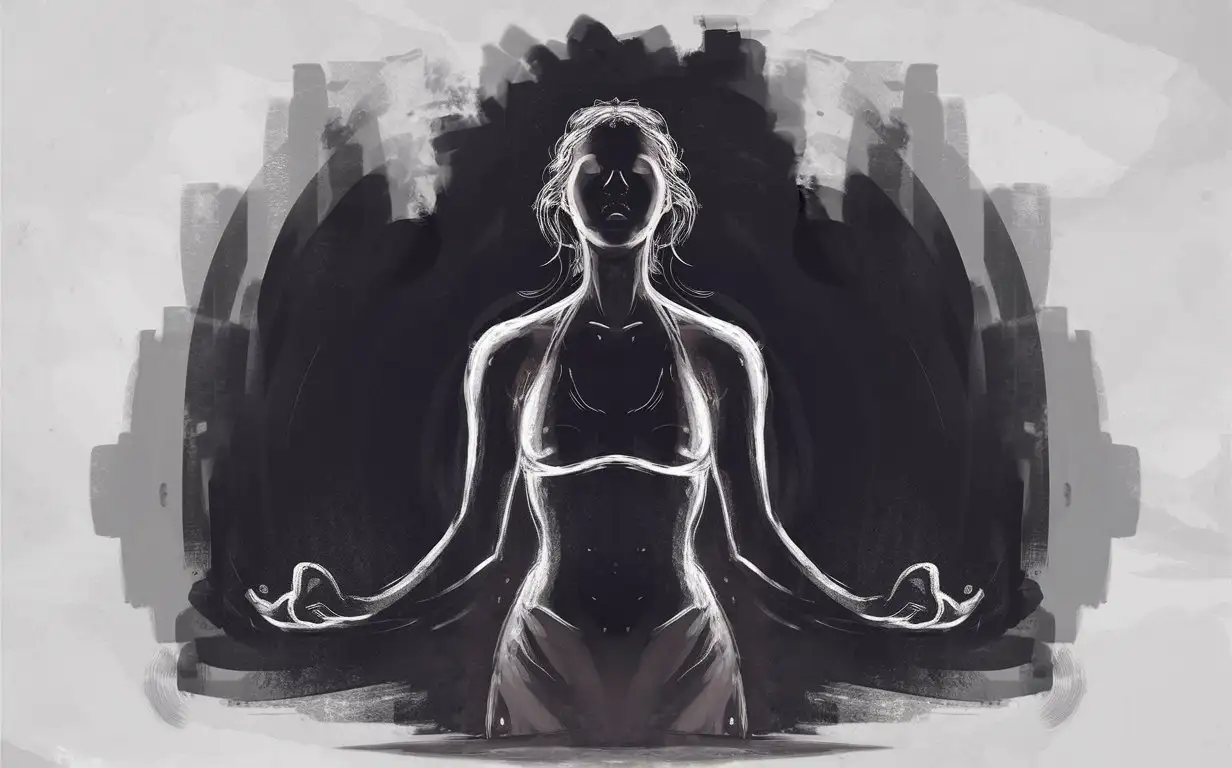Tranquil-Woman-Lost-in-Thought-Silhouette