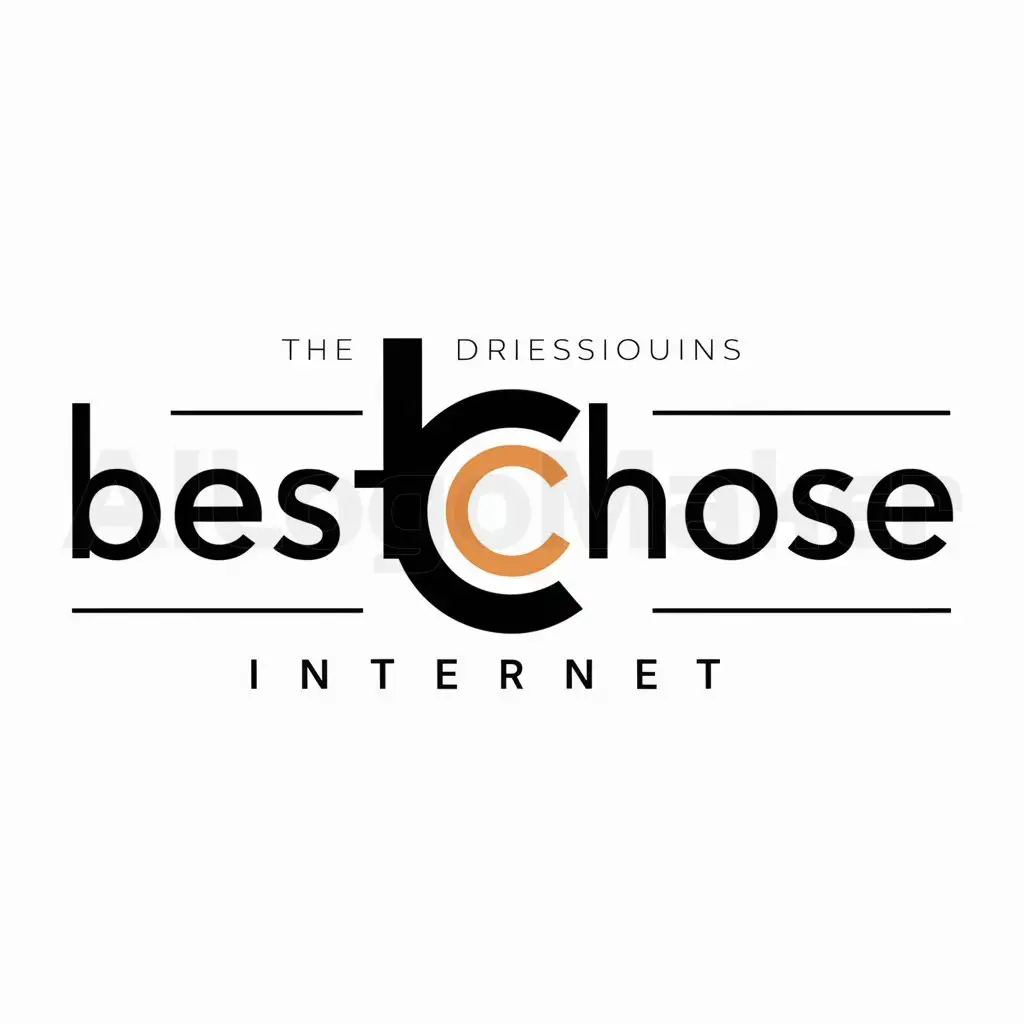 a logo design,with the text "BESTCHOSE", main symbol:BC,Moderate,be used in Internet industry,clear background