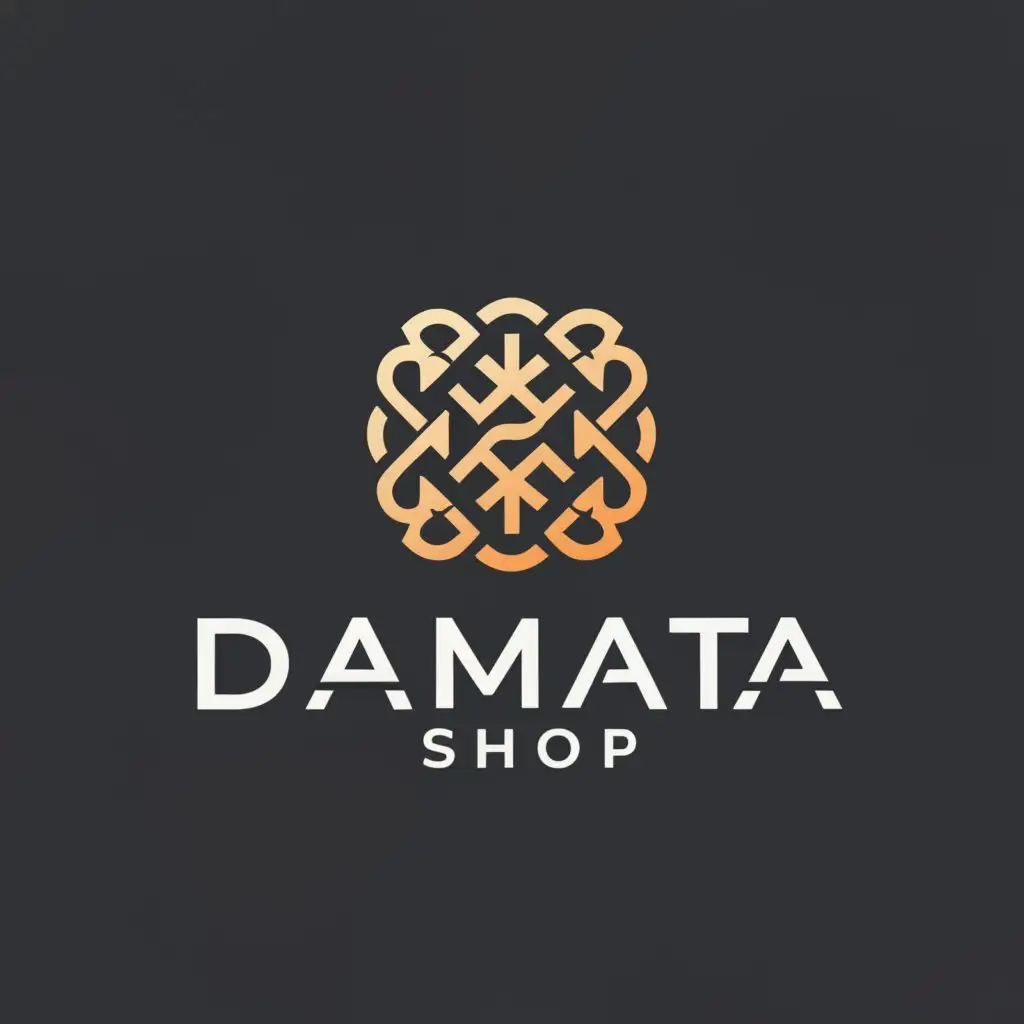 LOGO-Design-for-daMata-Shop-Bold-Text-with-Distinctive-Shop-Symbol-for-Online-Presence