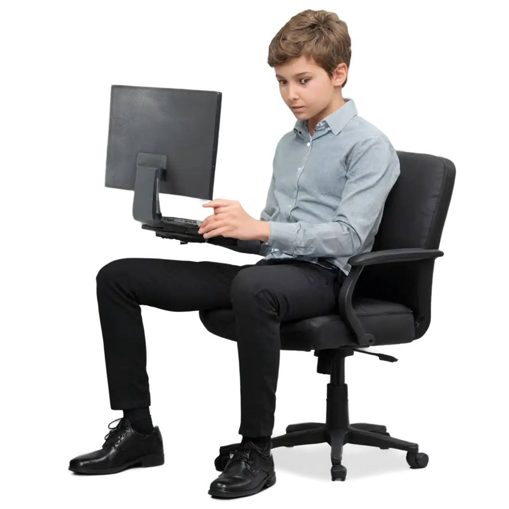 PNG-Image-of-a-Boy-Sitting-in-Office-Realistic-and-Professional-Illustration