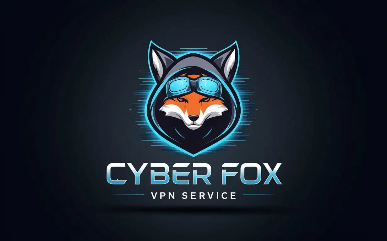 Cyber-Fox-VPN-Service-Logo-Design-with-Sleek-Fox-Illustration