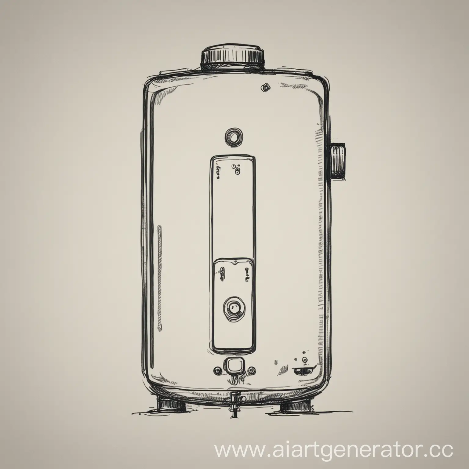 Simple-Pen-Drawing-of-a-Water-Heater