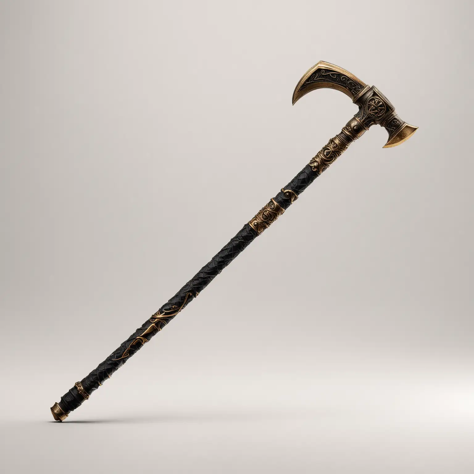 HighQuality-Black-and-Gold-Knights-Hammer-on-White-Background