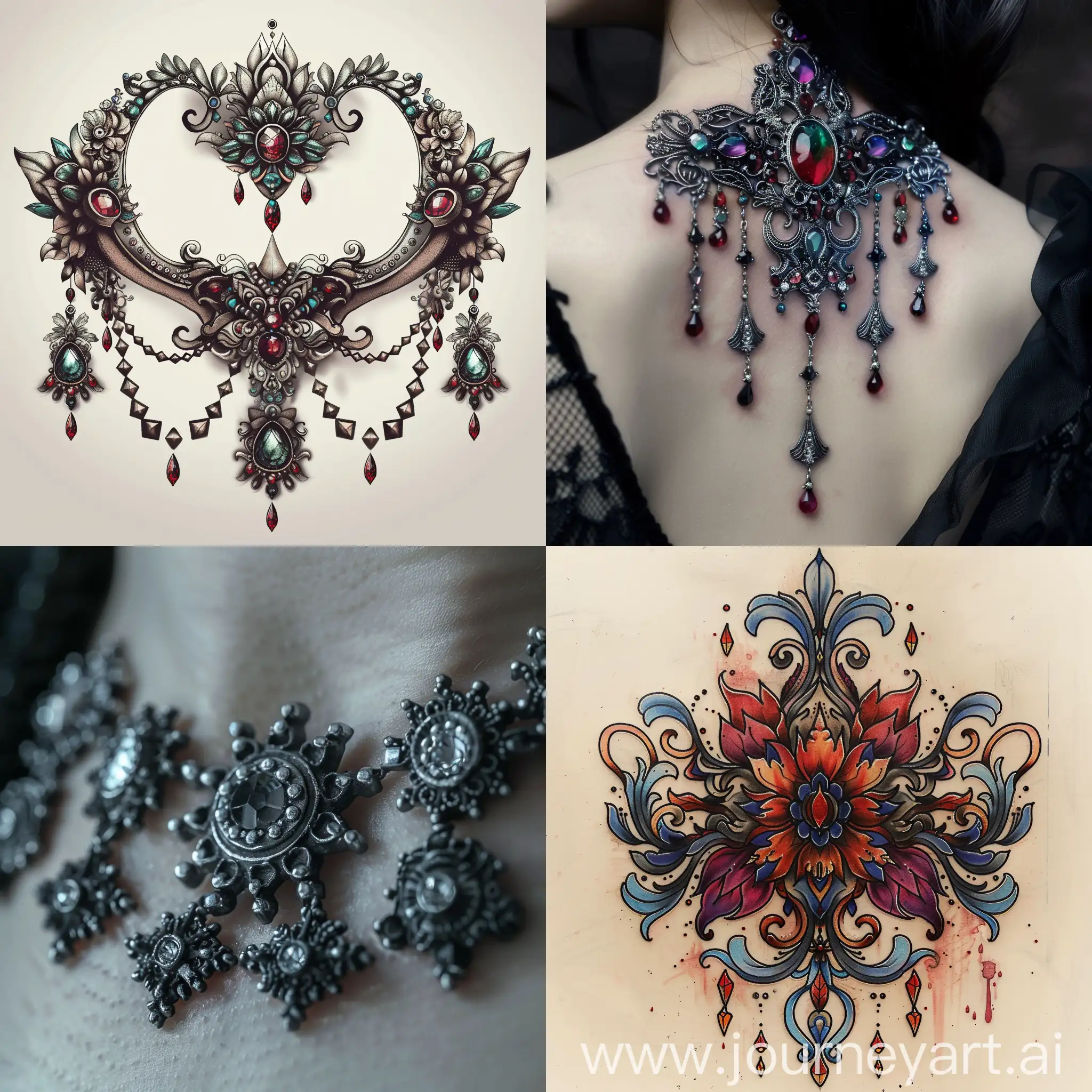 Intricate-Piercing-and-Tattoo-Decoration-Against-Dark-Background