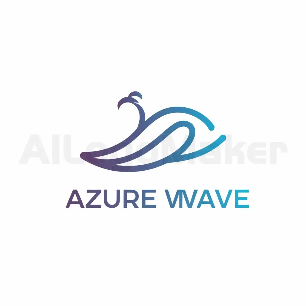 a logo design,with the text "Azure Wave", main symbol:wave/ boat,Moderate,be used in Retail industry,clear background