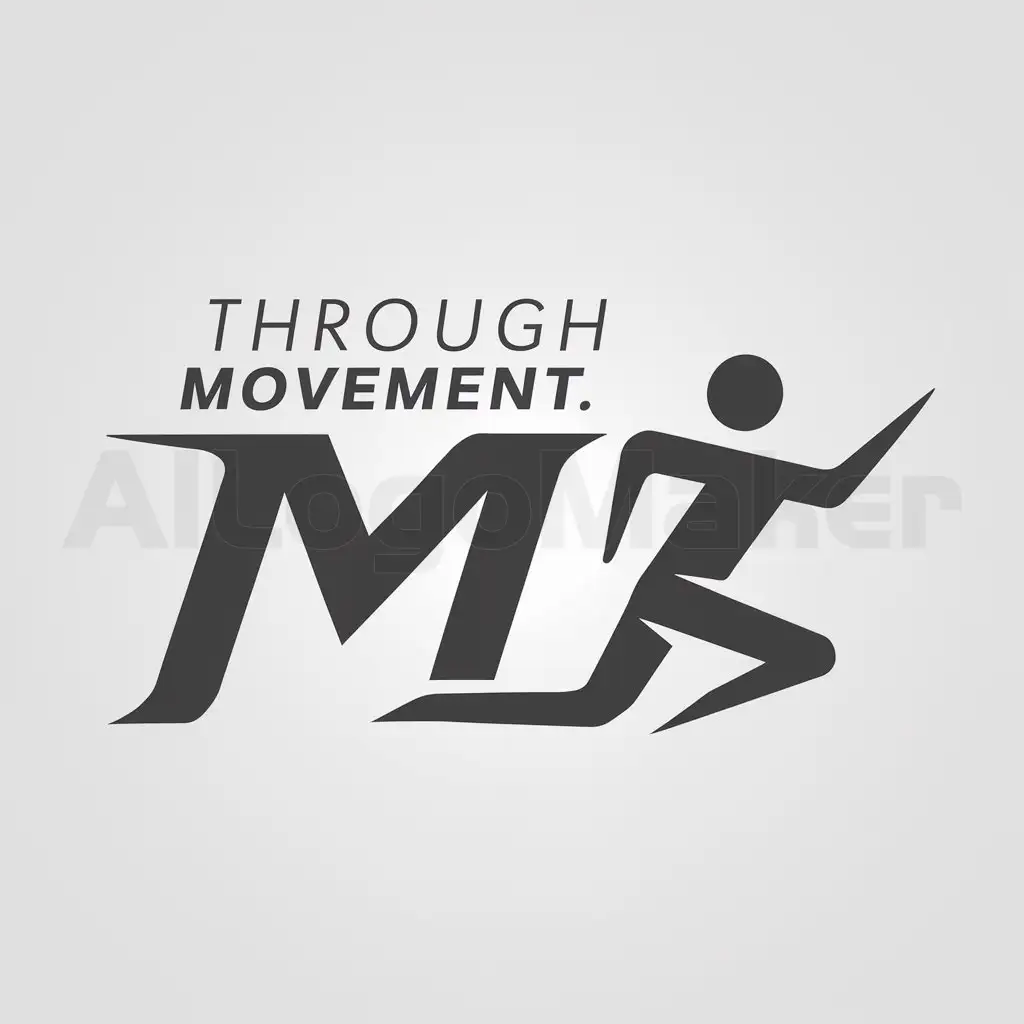 LOGO-Design-For-Through-Movement-MT-Symbol-with-Fitness-Theme