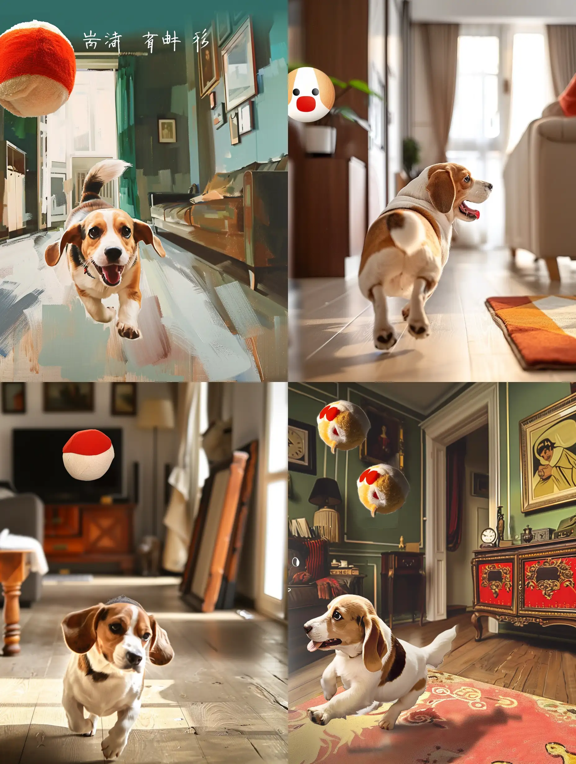 Energetic-Beagle-Running-Towards-Living-Room