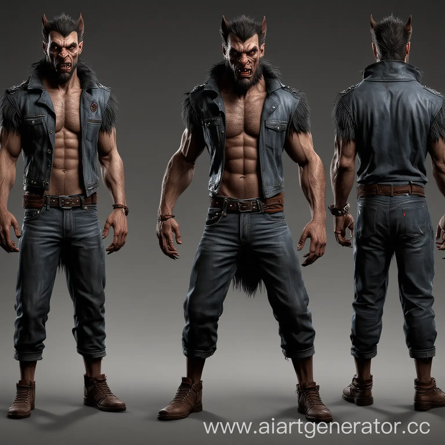 Werewolf-Costume-Character-Design-for-3D-Game-Avatar