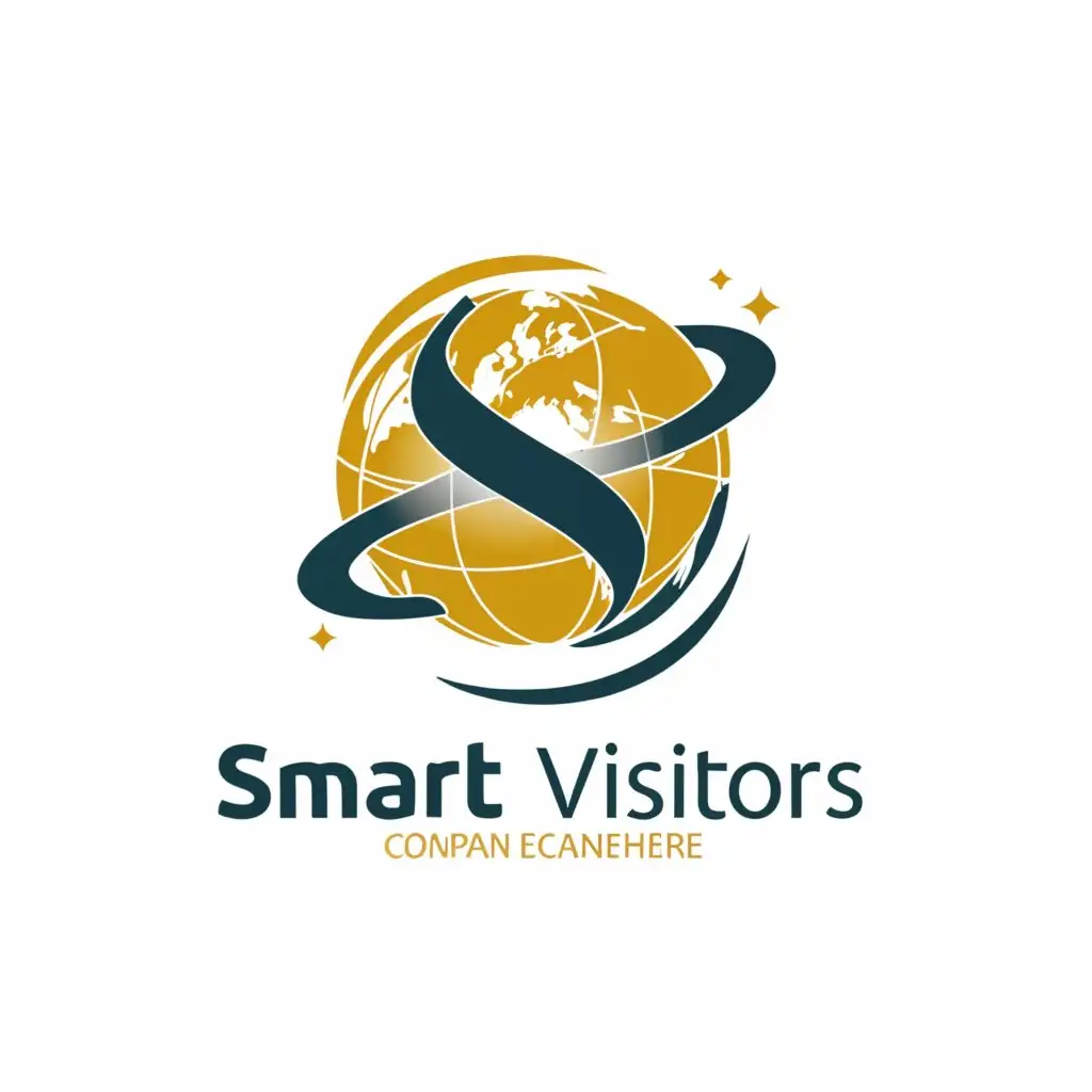 a logo design,with the text "Smart Visitors", main symbol:Smart Visitors,Moderate,be used in Internet industry,clear background