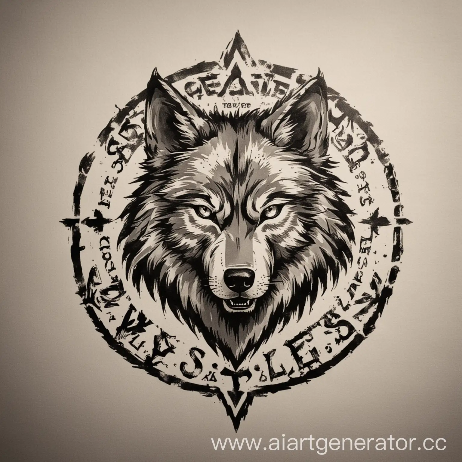 I want it to be the logo of the Wolves Gang, which symbolizes strength with a hidden slogan