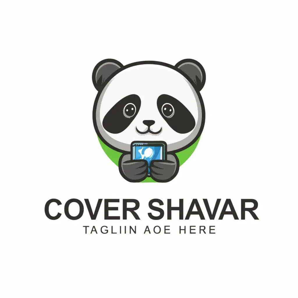 LOGO-Design-For-Cover-Shawar-Tech-Panda-with-Phone-Icon-on-Clear-Background