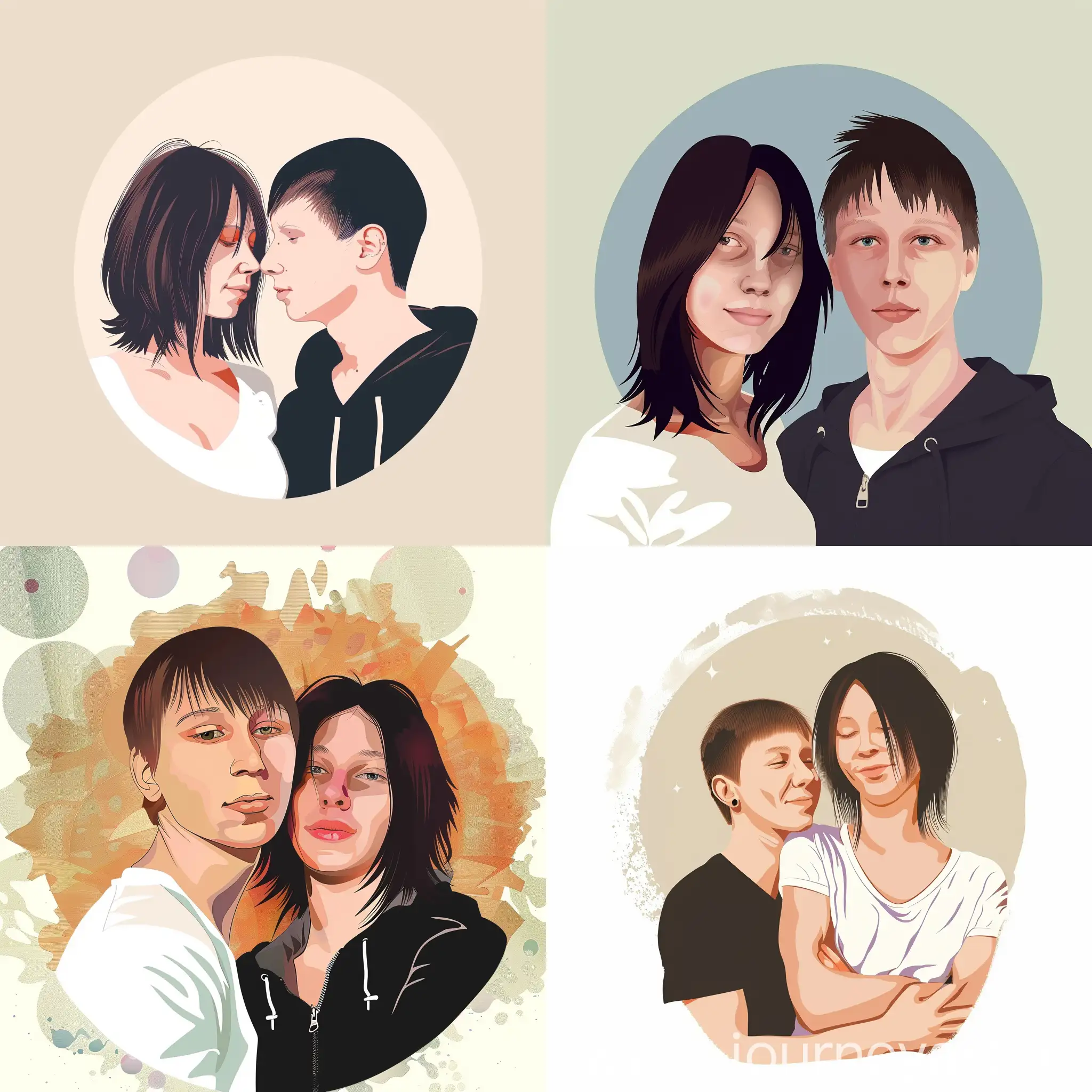 couple in vector style
