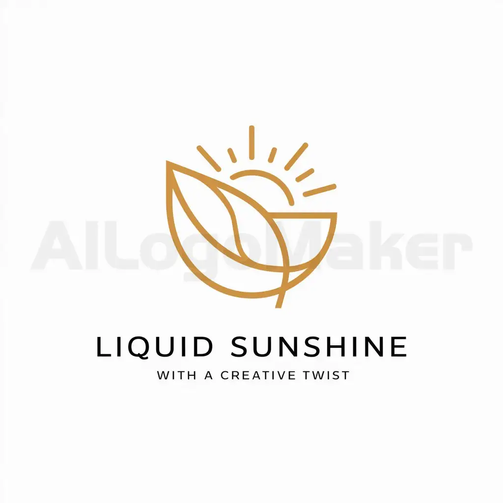 Logo-Design-for-Liquid-Sunshine-Vibrant-Leaf-and-Sun-on-Clear-Background