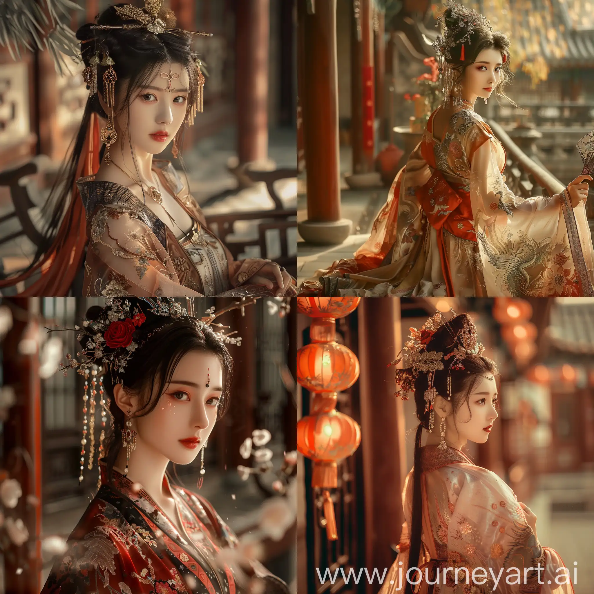 Ancient-Chinese-Beauty-in-Luxurious-Hanfu-Elegant-Courtyard-Portrait