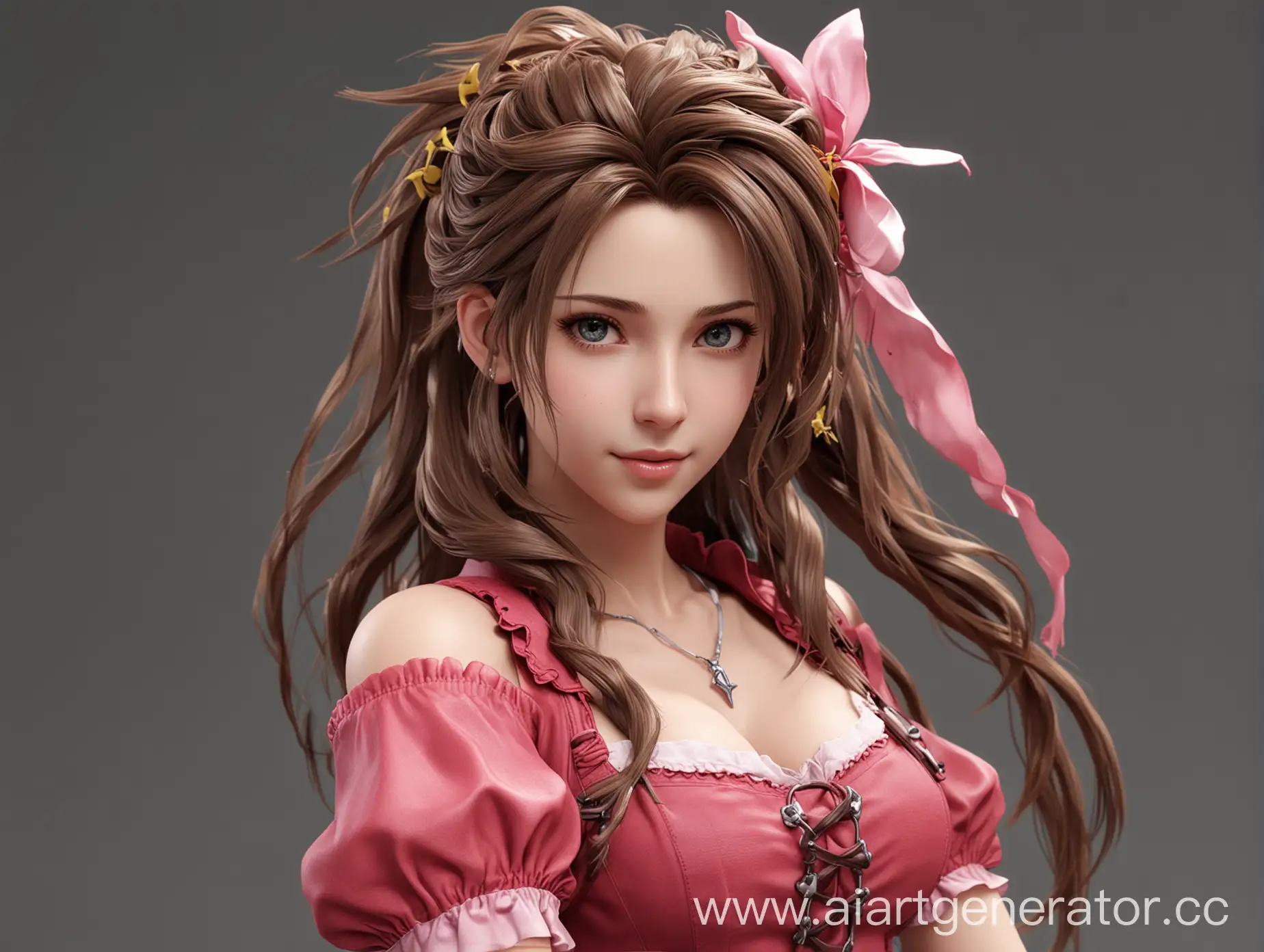 Beautiful-Aerith-from-Final-Fantasy-Fan-Art-Illustration