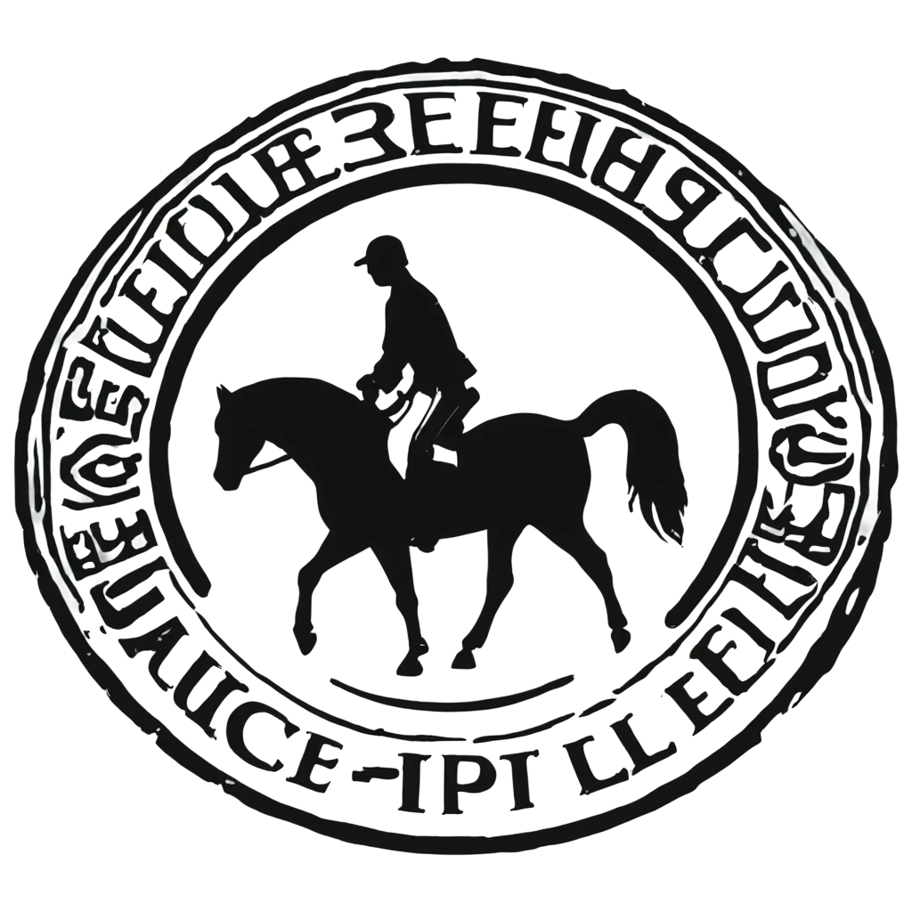 rider refuel cafe logo horse in the center