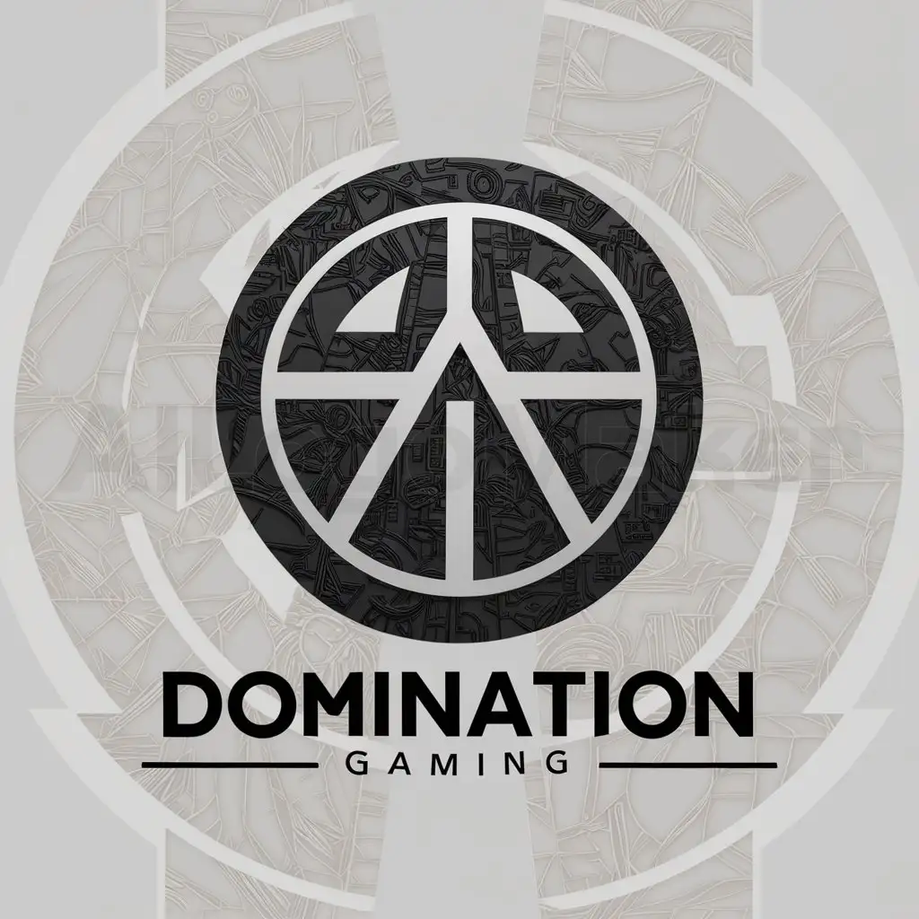 a logo design,with the text "Domination gaming", main symbol:Circle,complex,be used in Internet industry,clear background