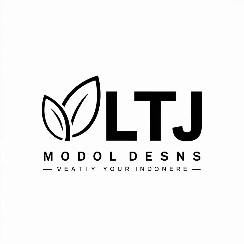 a logo design,with the text "LTJ", main symbol:le,Moderate,be used in Others industry,clear background