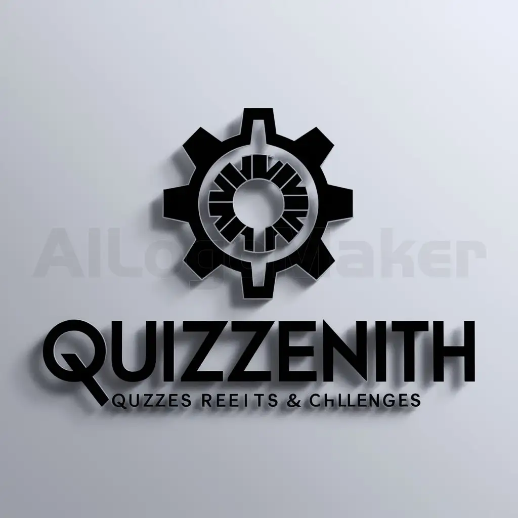 a logo design,with the text "Quizzenith", main symbol:name,complex,clear background