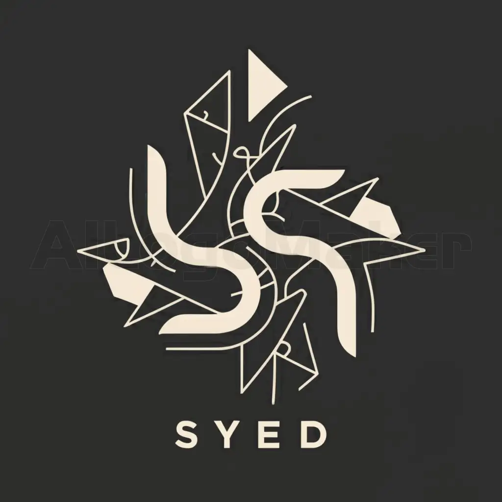 a logo design,with the text "Syed", main symbol:Make a broken logo,Moderate,clear background