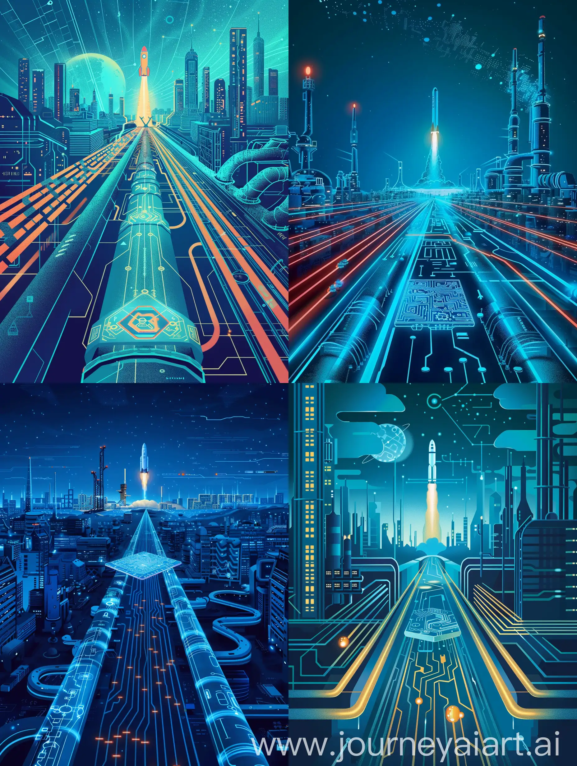 Futuristic-Cityscape-Virtual-Gas-Pipeline-Controlled-by-Chipshaped-Operation-Center