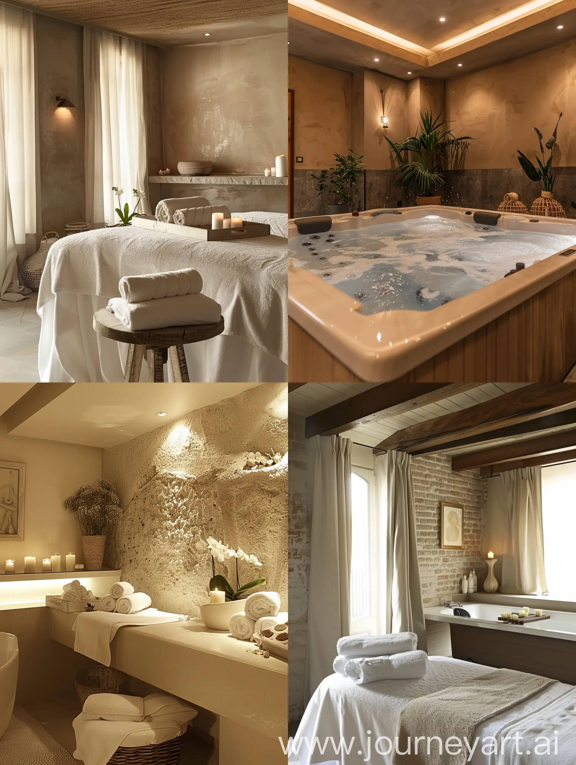 Tranquil-Spa-Massage-Room-with-Forest-Landscape-View