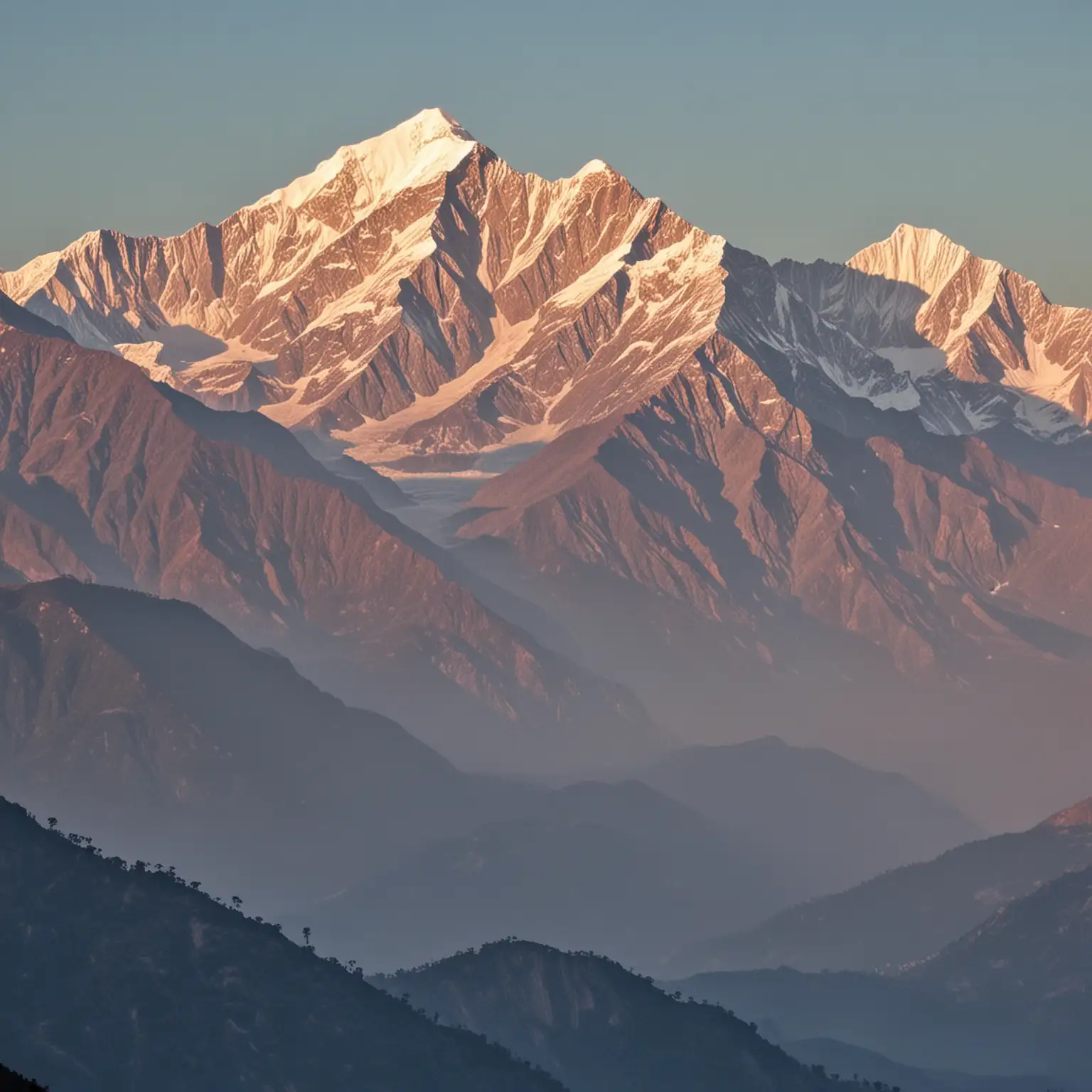 Majestic Himalayan Mountain Range Landscape at Sunrise