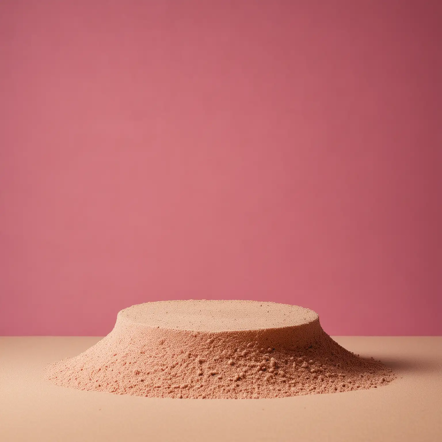 Pink Sand Podium on Vibrant Background