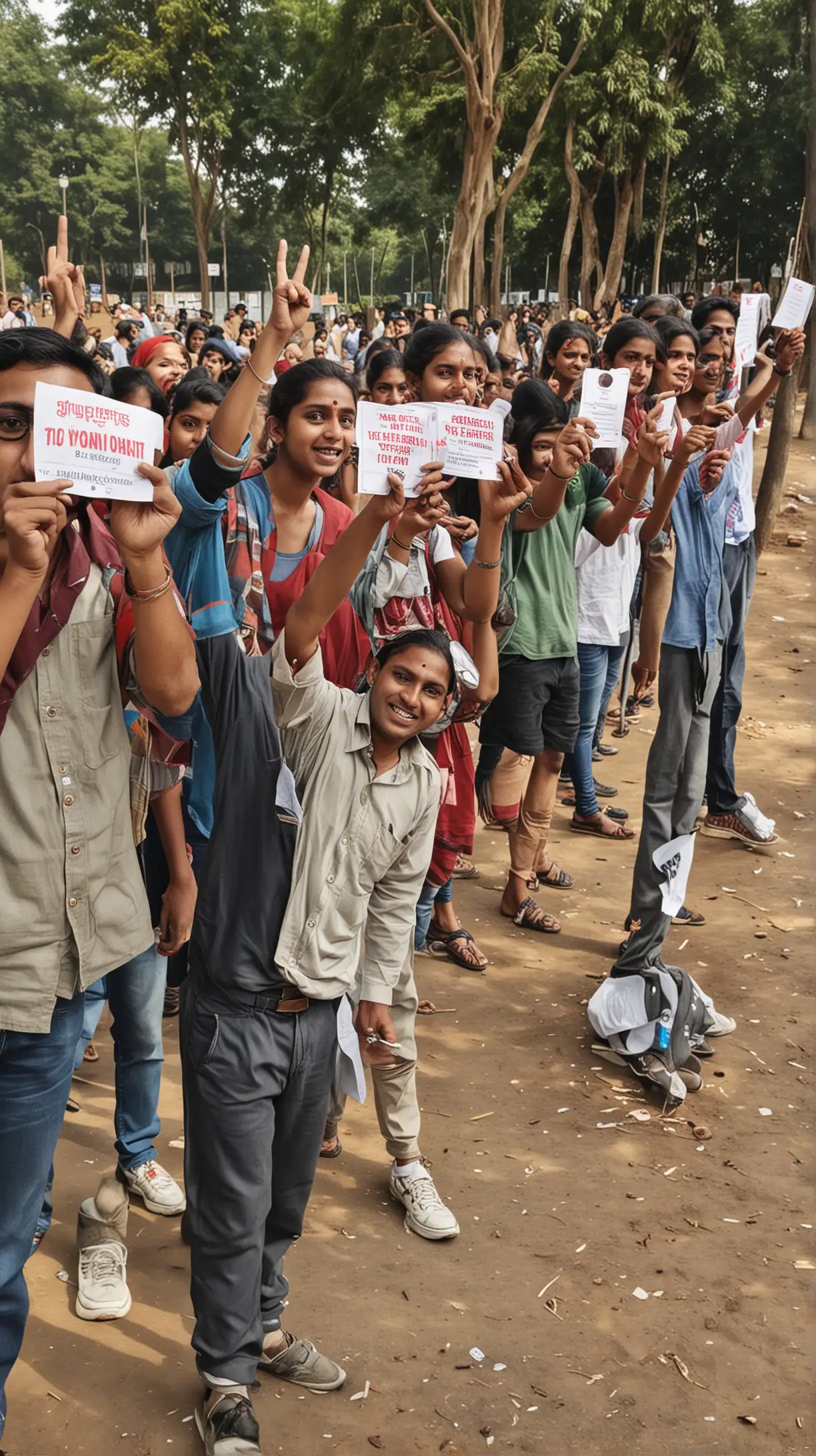 Indian Youth Participating in Democratic Voting Process