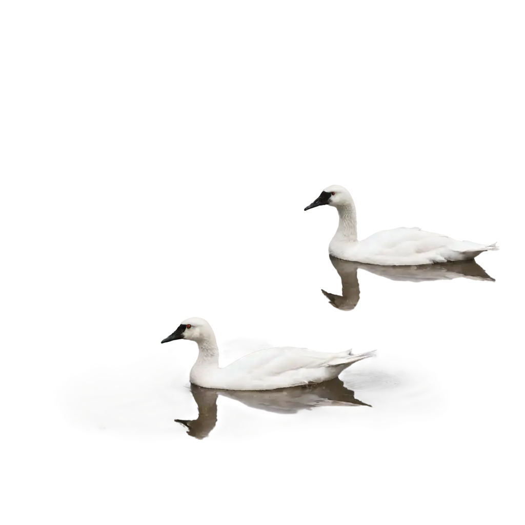 Graceful-Geese-A-Stunning-PNG-Depiction-of-Two-Majestic-Geese-on-a-Tranquil-Pond