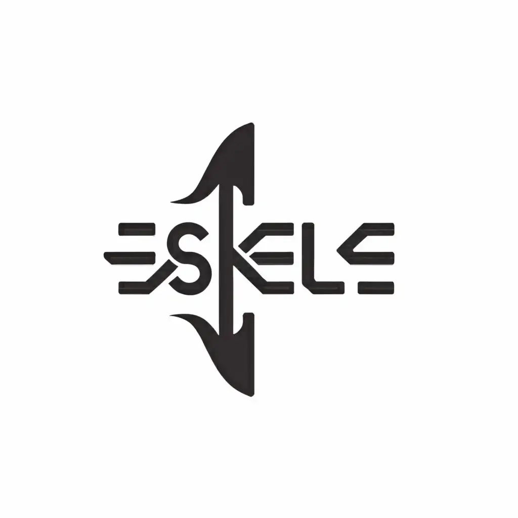 a logo design,with the text "eskele", main symbol:shiping seaport Rudder,Minimalistic,clear background