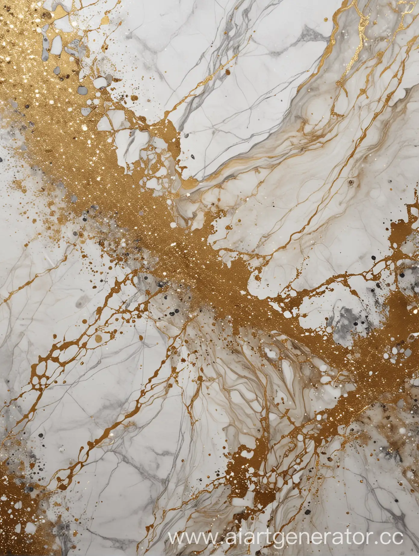Abstract, marble, winter, gold, glitter