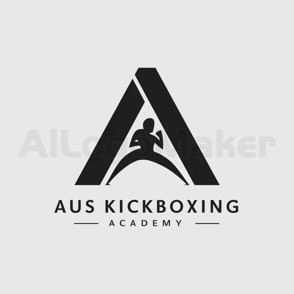 a logo design,with the text "AKA", main symbol:aus kickboxing academy,Minimalistic,be used in martial arts industry,clear background