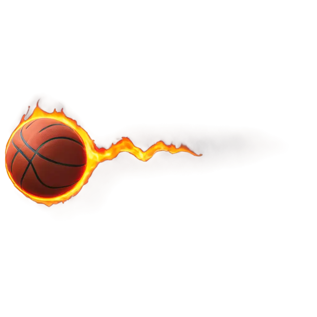 basketball balll with fire
