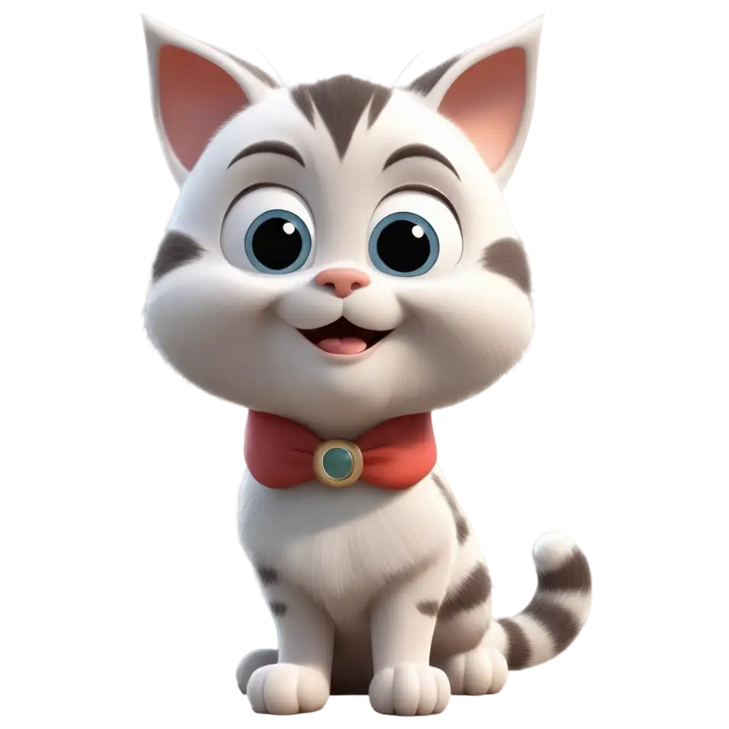 Adorable-Disney-3D-Cartoon-Kitten-PNG-Create-Memorable-Online-Content
