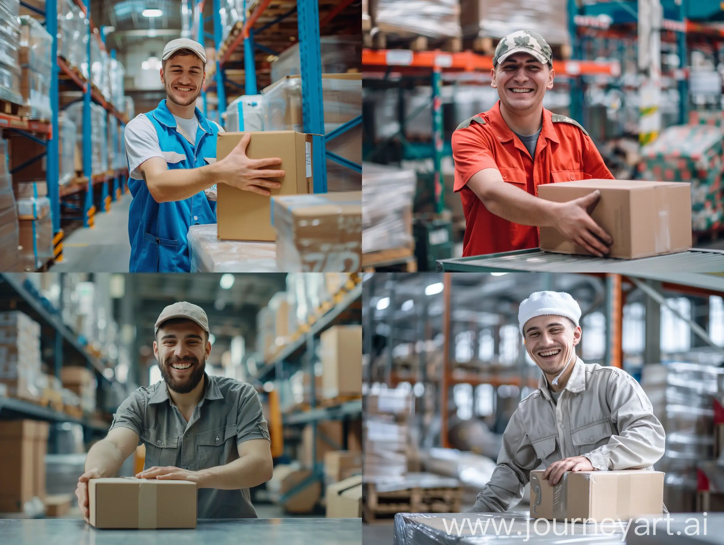 Warehouse-Worker-Smiling-While-Handling-Packages