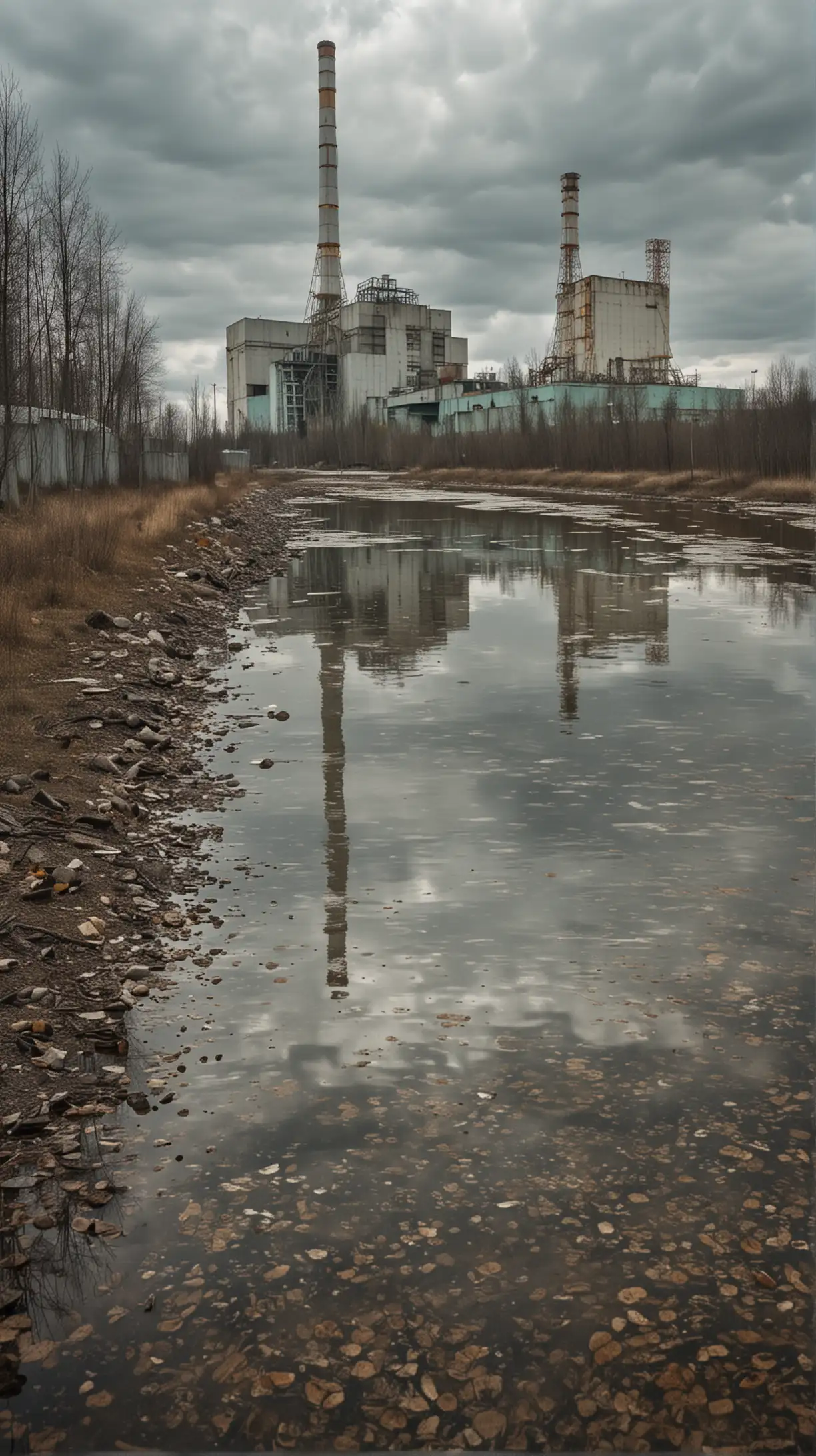 Prelude to Disaster
Image: Show the exterior of the Chernobyl Nuclear Power Plant on a calm, ordinary day.
Description: Set the stage with a serene image of the Chernobyl Nuclear Power Plant, a seemingly peaceful scene before the impending catastrophe.