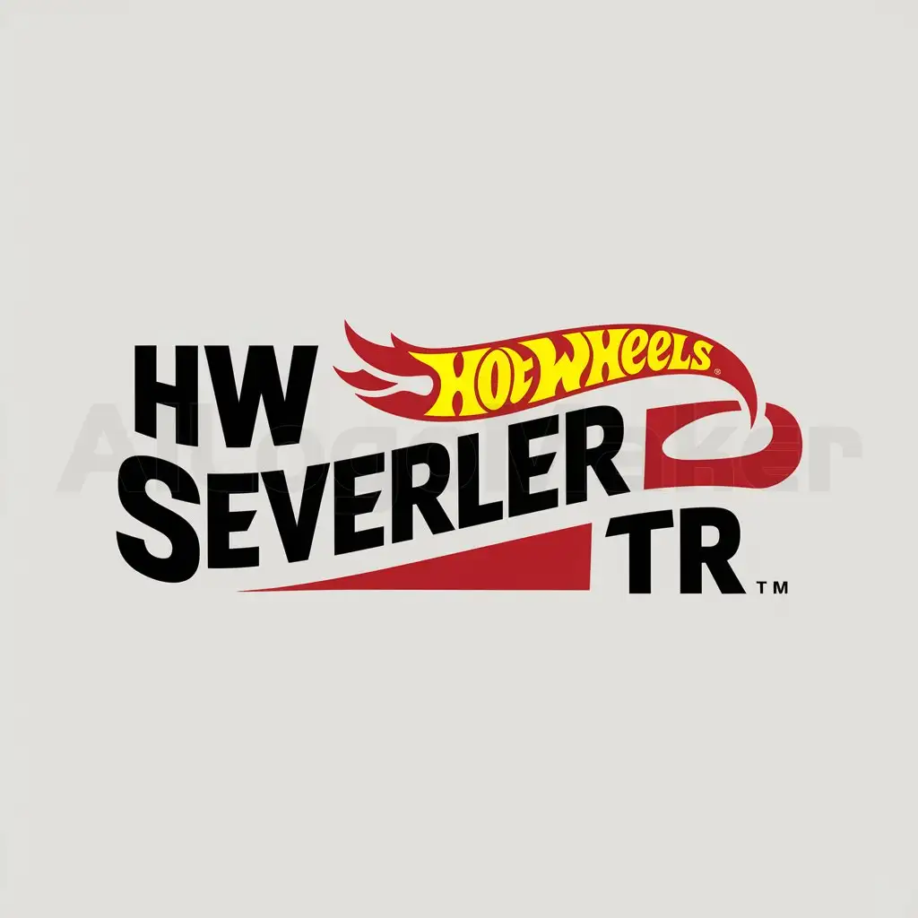 a logo design,with the text "HW Severler TR", main symbol:hotwheels flame,Moderate,be used in toy industry,clear background