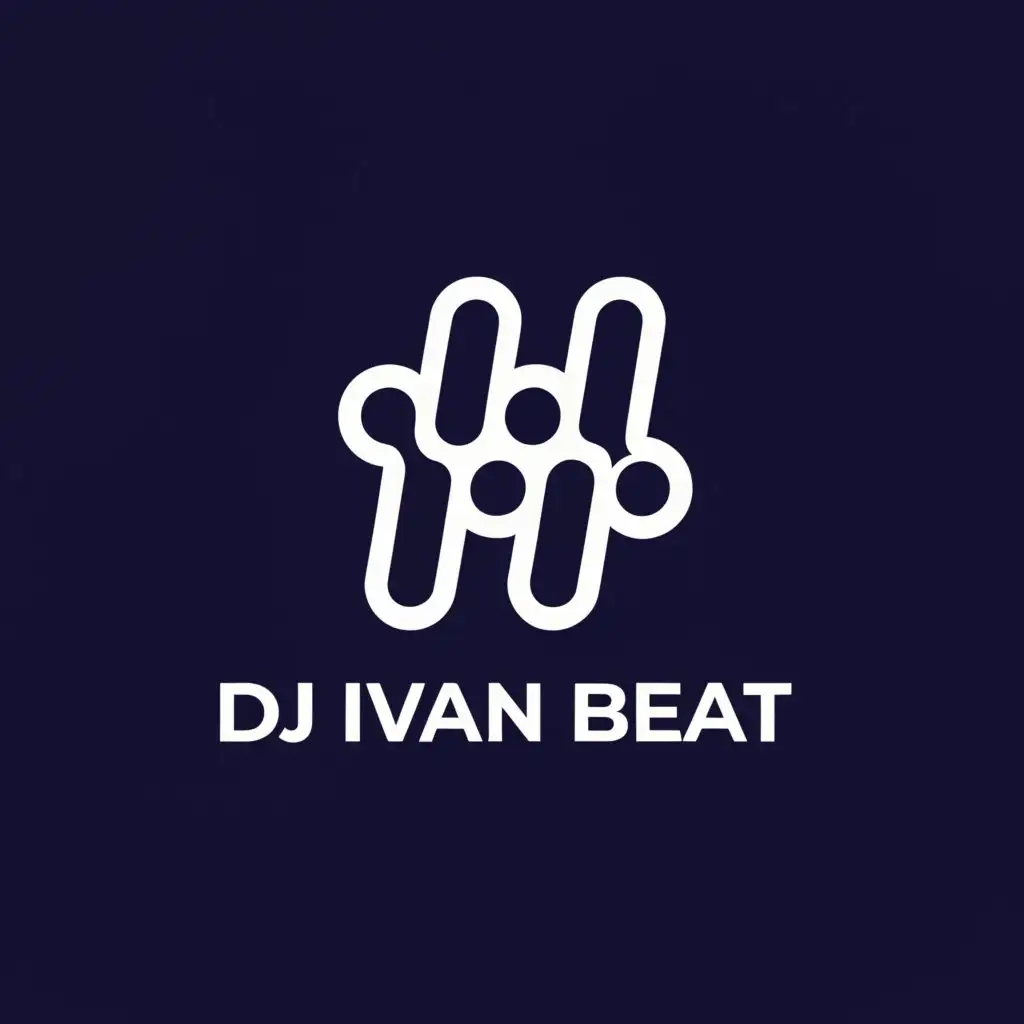 a logo design,with the text "DJ IVAN BEAT", main symbol:hi-tech, abstraction,Minimalistic,clear background
