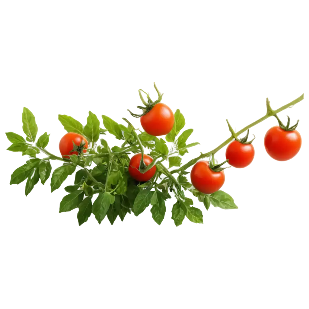 Vibrant-Bush-with-Tomatoes-Stunning-PNG-Image-for-Culinary-Blogs-and-Recipes