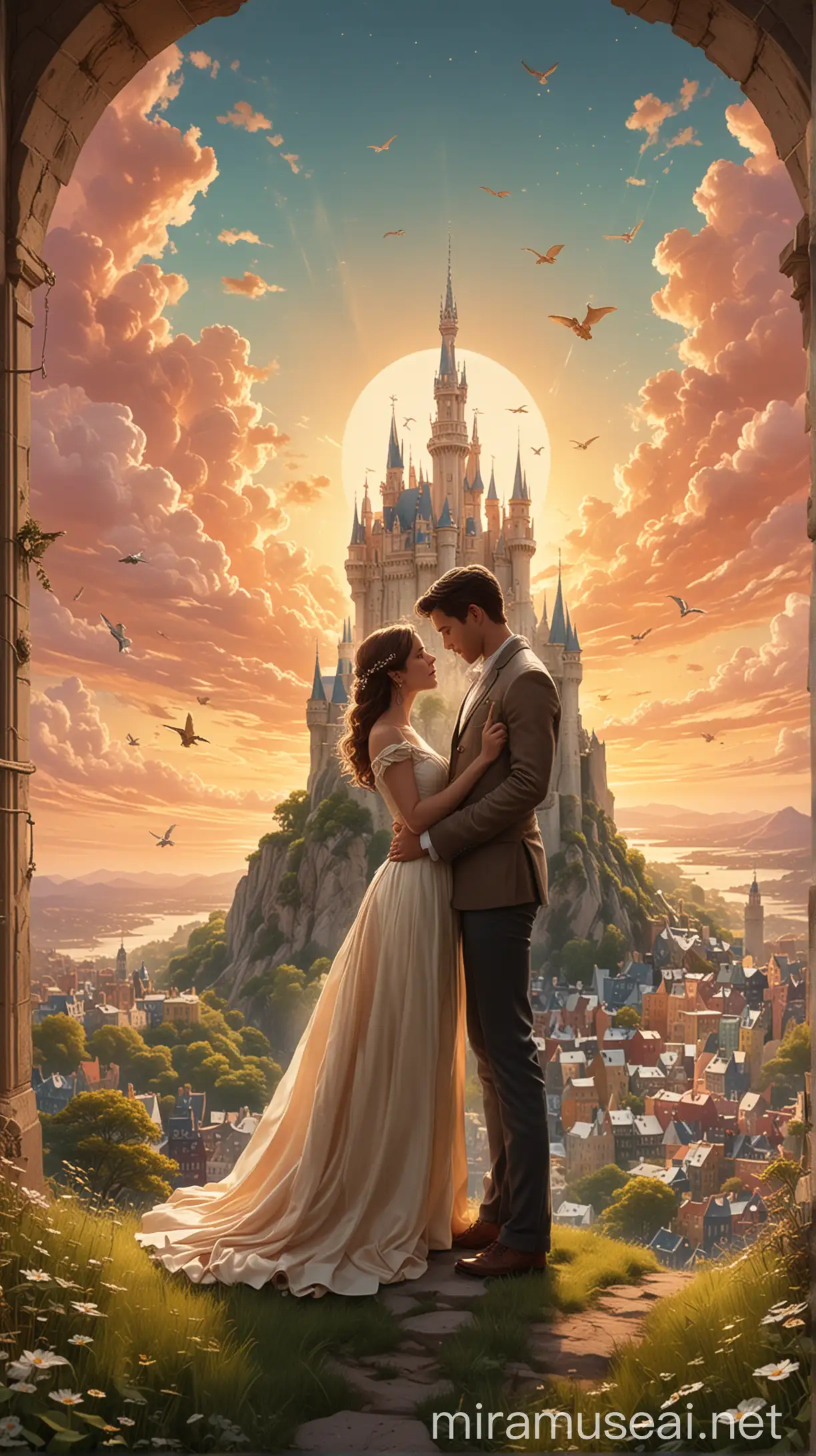 Romantic Couples Journey Sunset in New York City to Magical Wonderland
