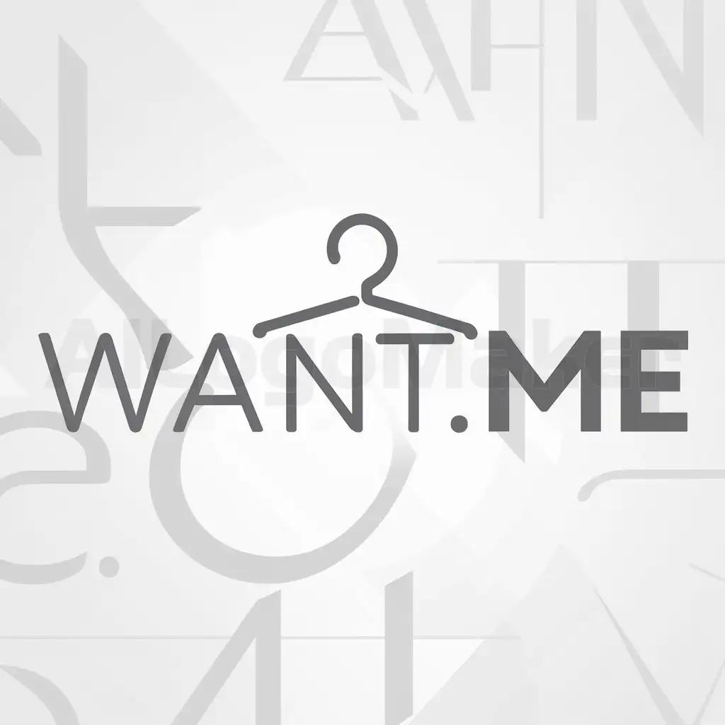 a logo design,with the text "Want.Me", main symbol:hanger,Moderate,clear background