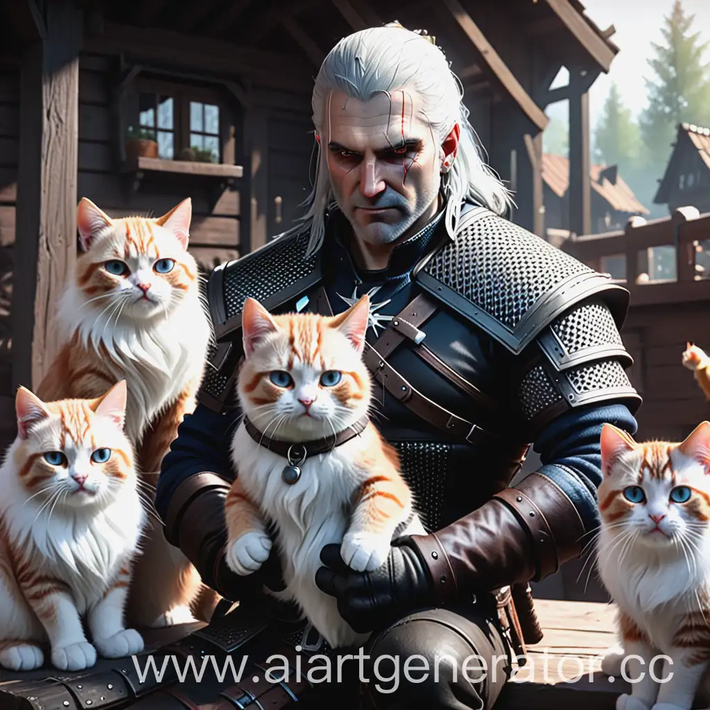 Geralt-Surrounded-by-Feline-Companions