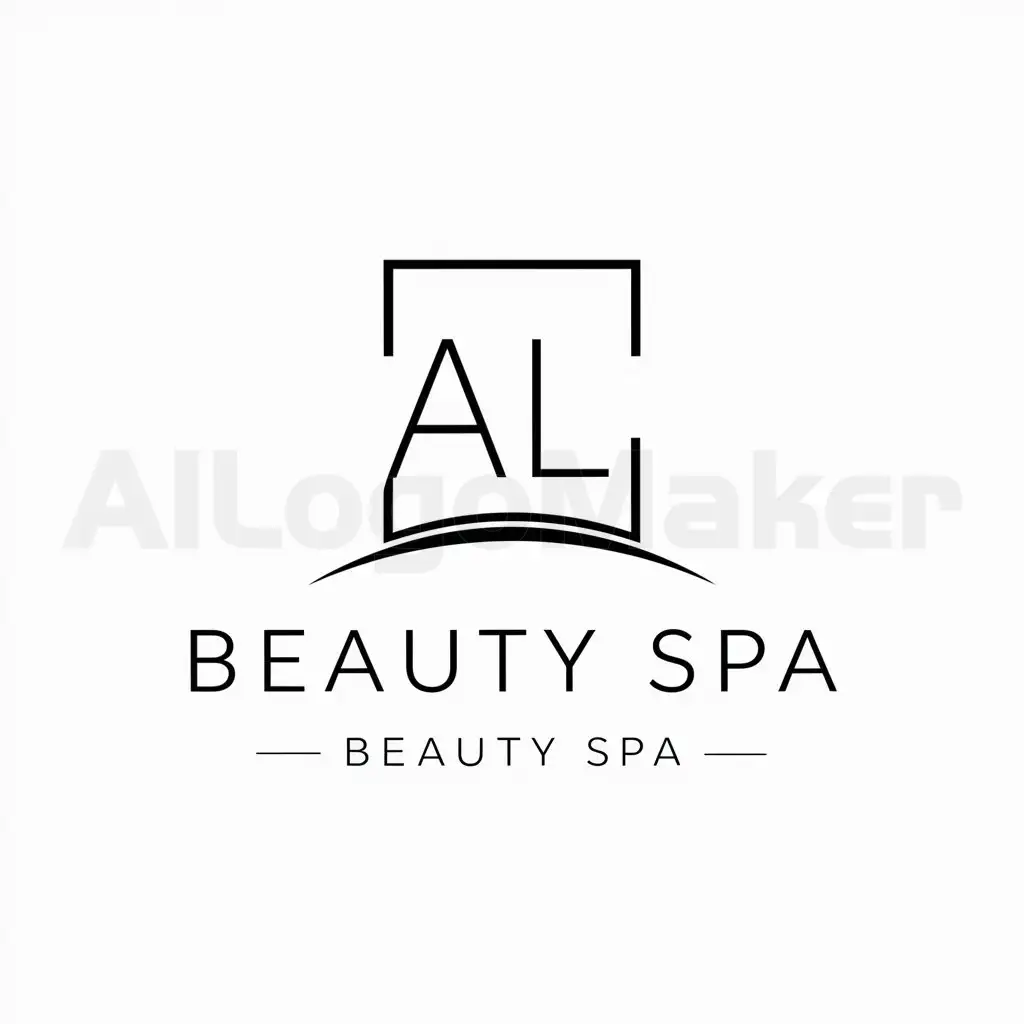 a logo design,with the text "AL", main symbol:квадрат,Minimalistic,be used in Beauty Spa industry,clear background